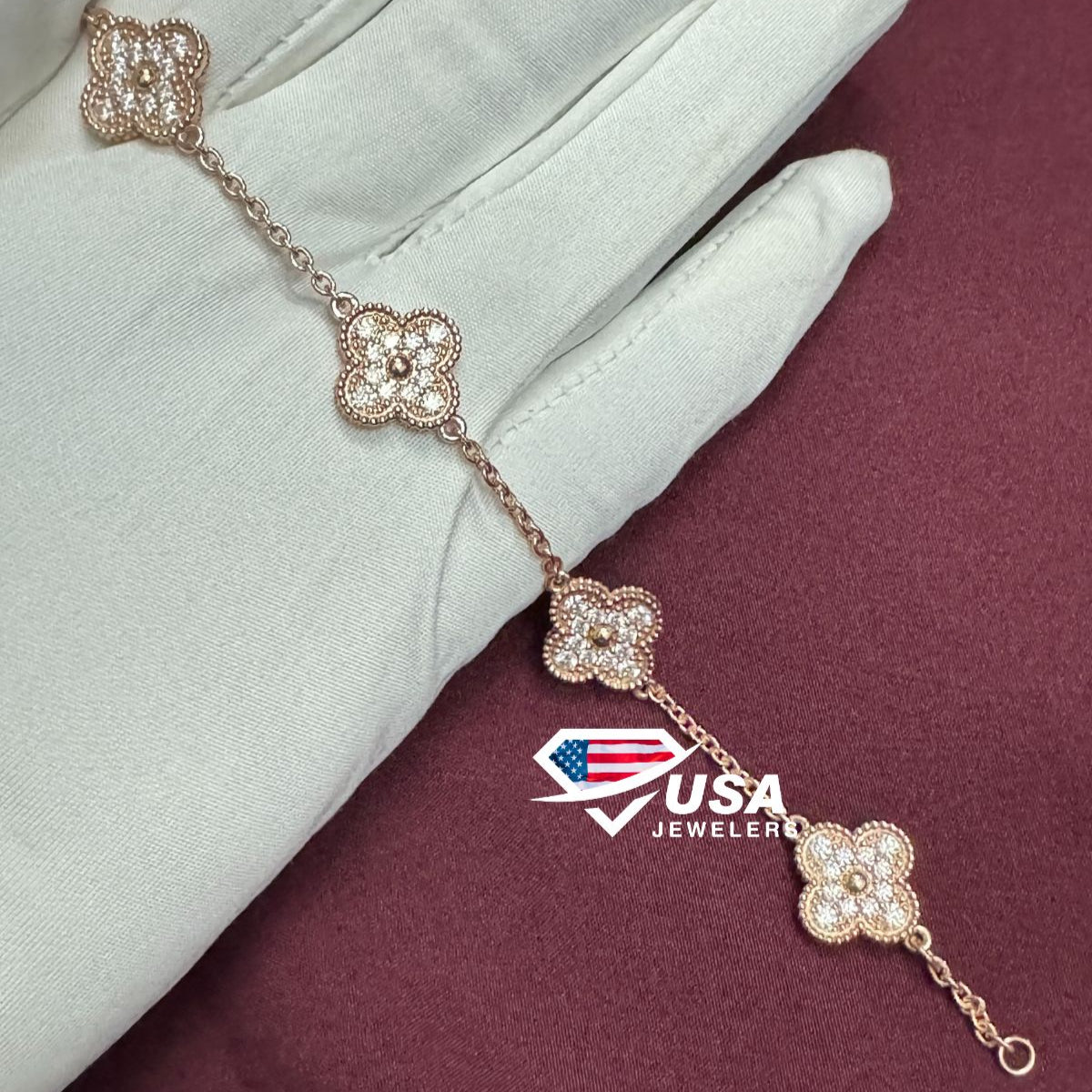 VVS Lab Diamond 14k Rose Gold Bracelet