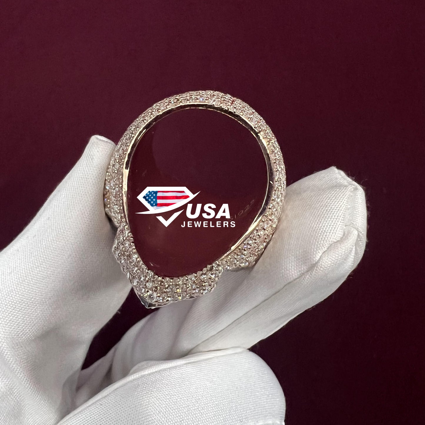 "CROSS "VVS Moissanite Diamond fully Iced Out Ring