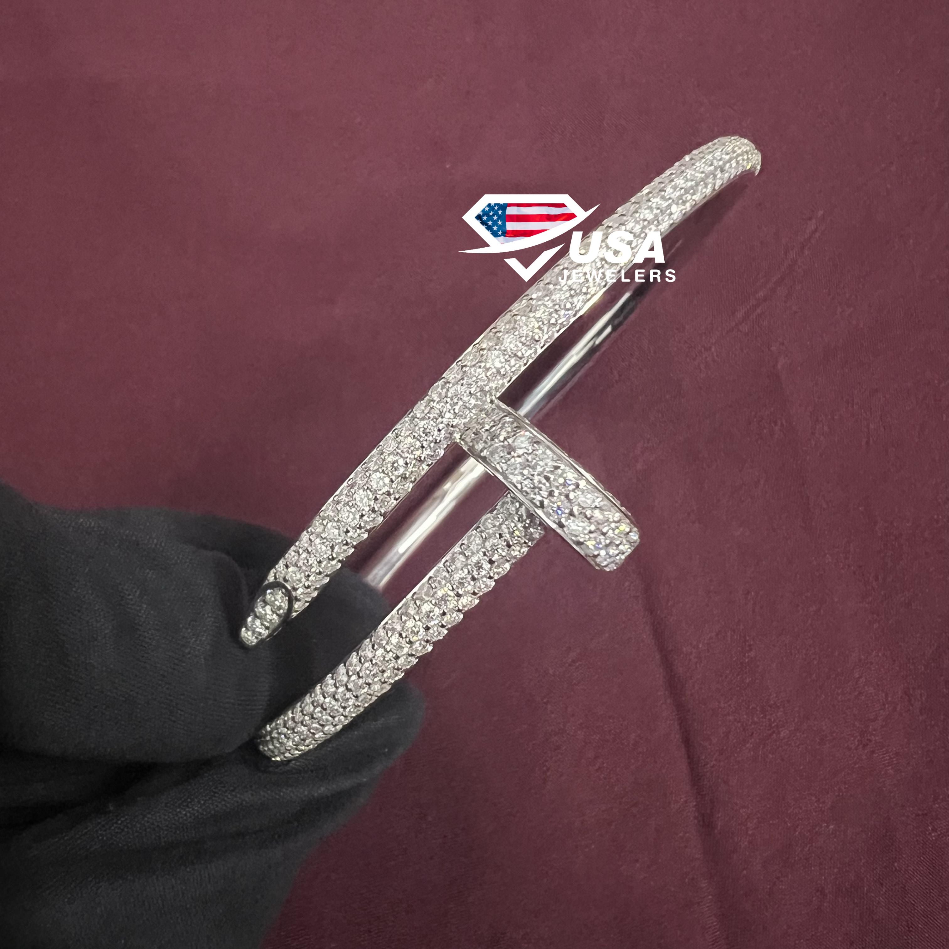 Nail Bracelet - 925 Sterling Silver Bracelet - Cartier Bracelet -Diamo –  USA JEWELLERS