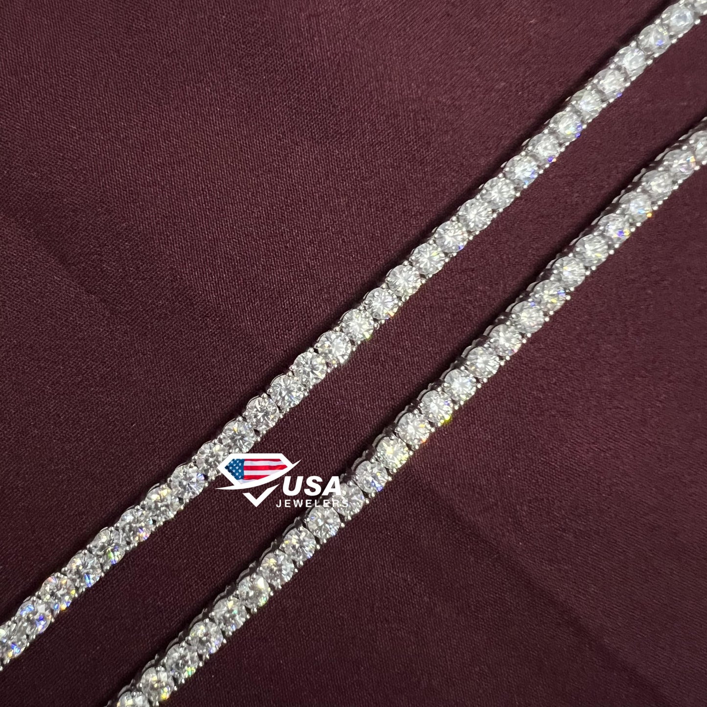 4MM VVS Moissanite Diamond Tennis Chain for men and women
