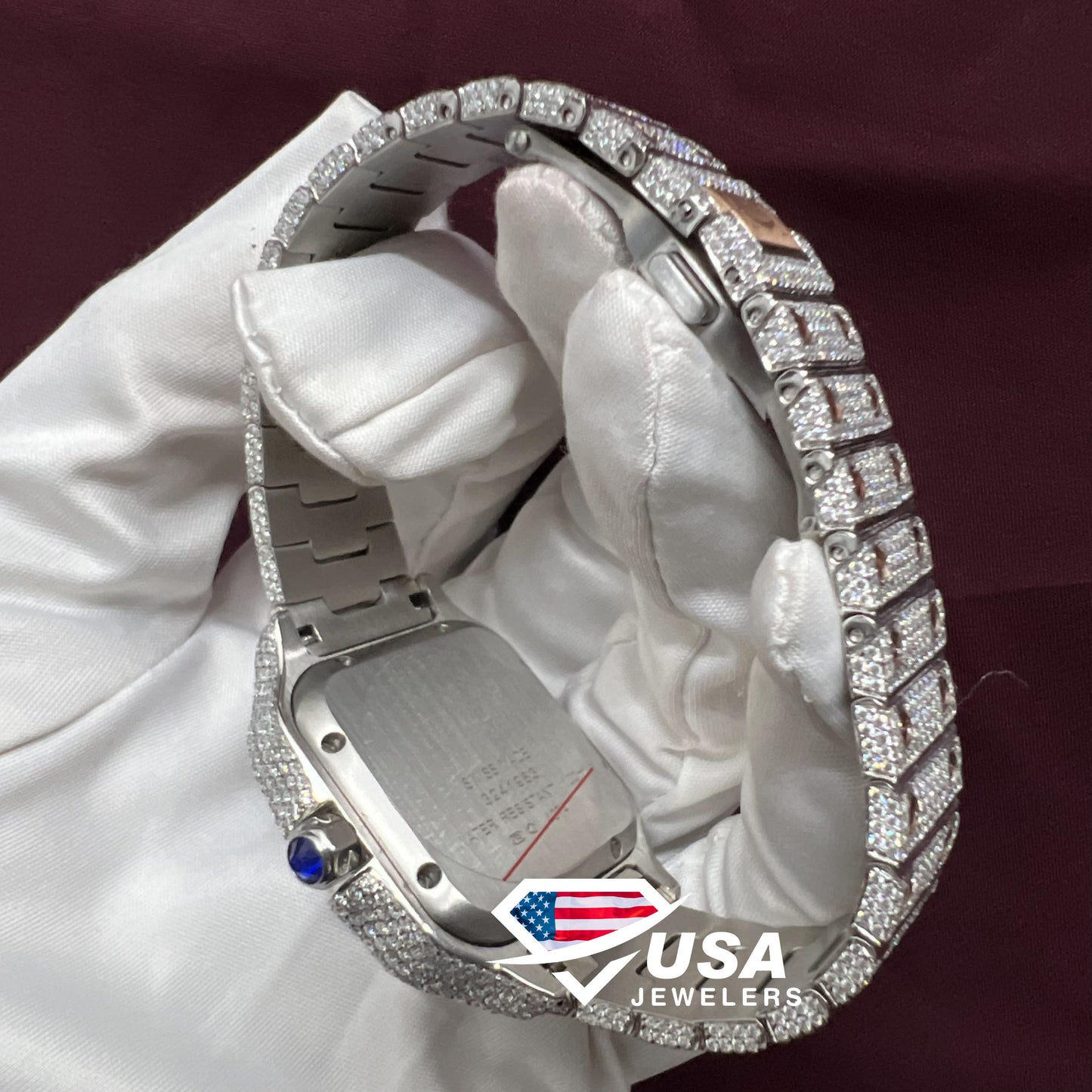 36mm Moissanite Baguette Diamond Bezel Hip Hop Watch