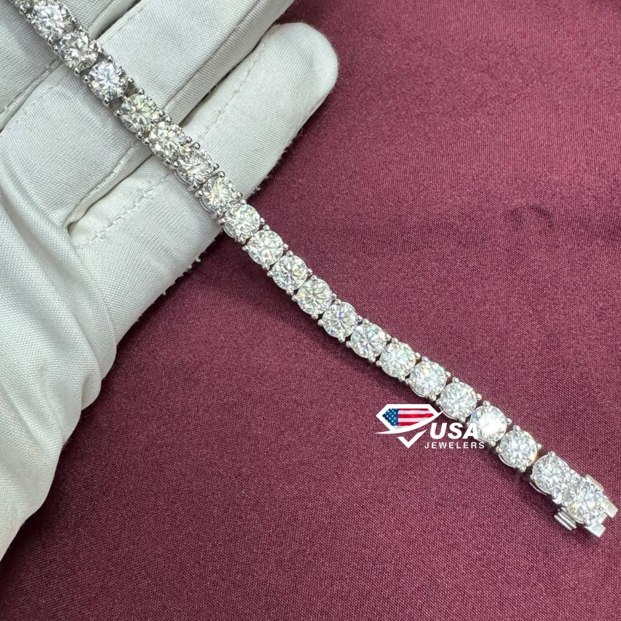 5mm Round Cut VVS Lab Grown Diamond Hip Hop Tennis Bracelet