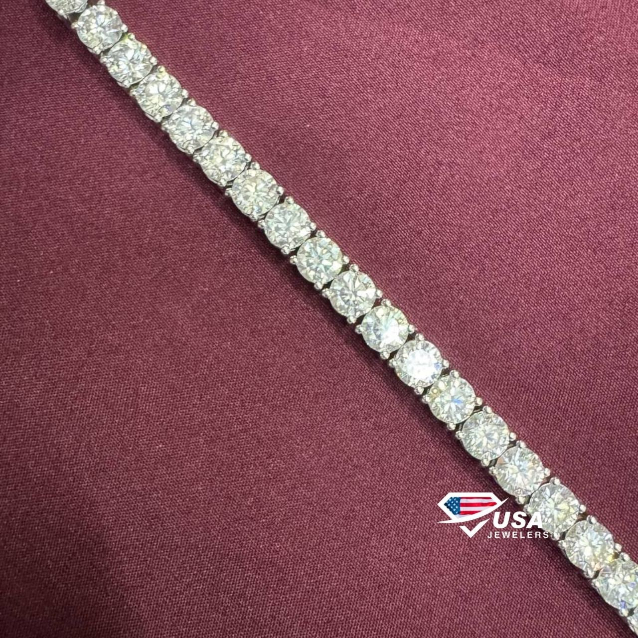 5mm Round Cut VVS Lab Grown Diamond Hip Hop Tennis Bracelet
