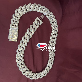 22 MM VVS Lab Diamond Cuban link Chain