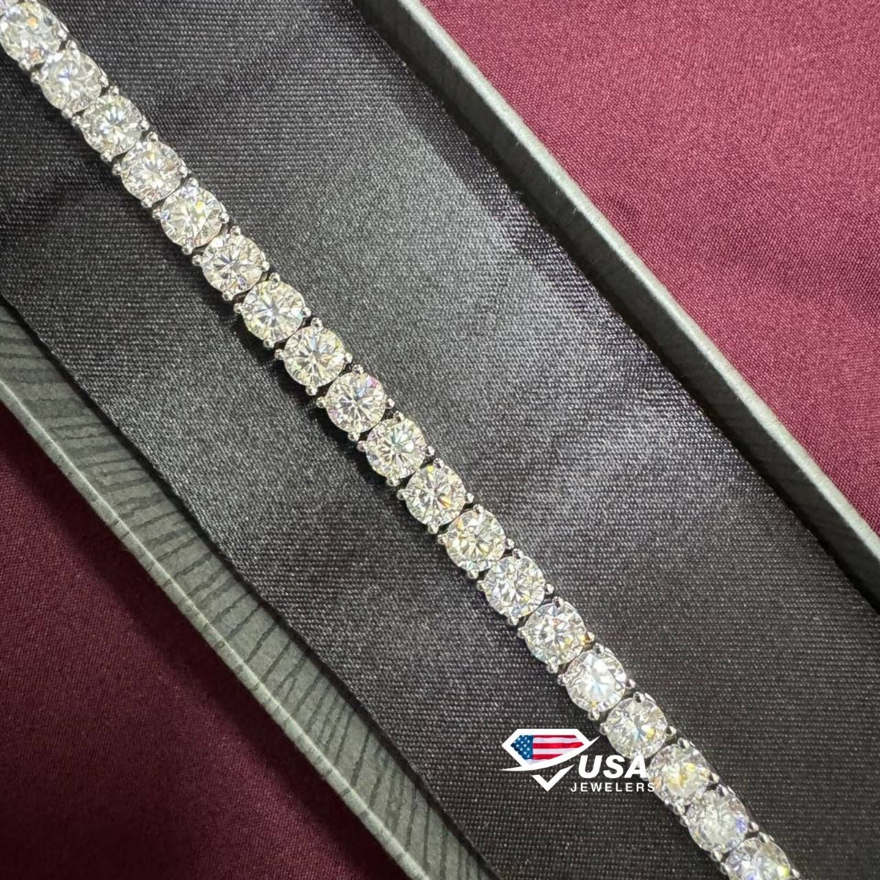 5mm Round Cut VVS Lab Grown Diamond Hip Hop Tennis Bracelet