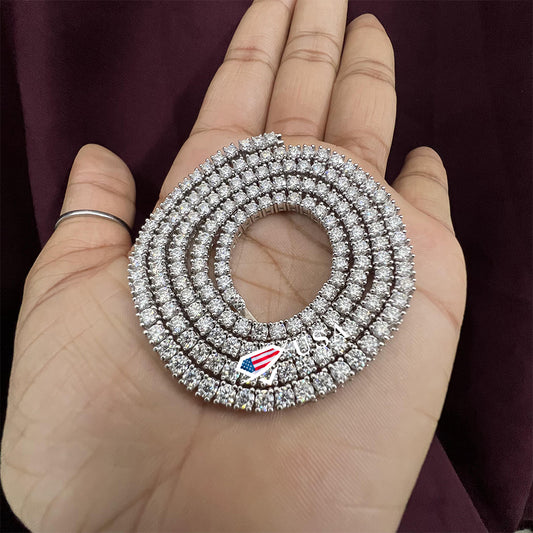 3 MM VVS Moissanite Diamond Tennis Chain