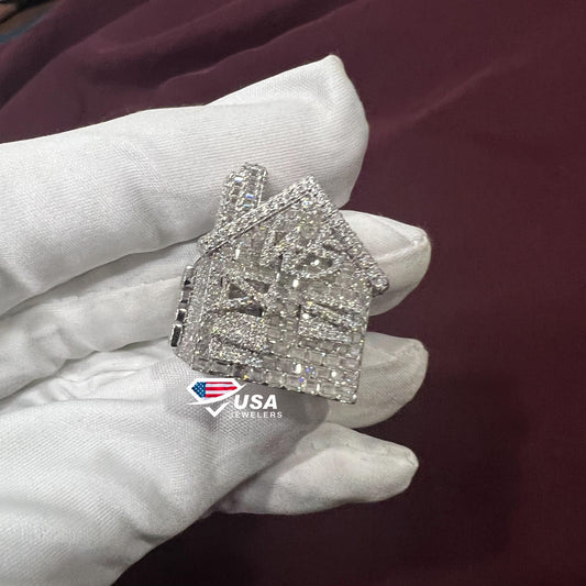 VVS1 Lab Diamond Custom Hip hop Ring For Rapper