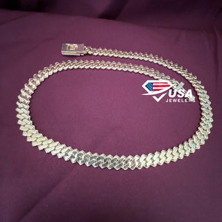 10MM VVS Lab Diamond 14K Yellow Gold Miami Cuban link Chain