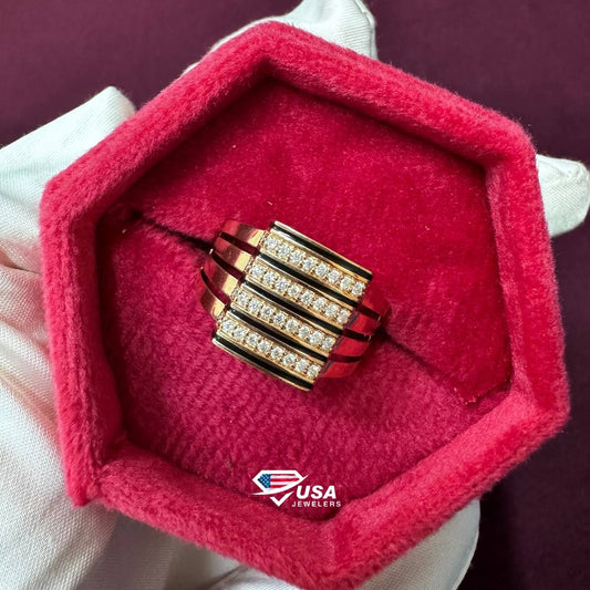 14KT Rose Gold Round Cut Lab Grown Diamond Engagement ring For Women