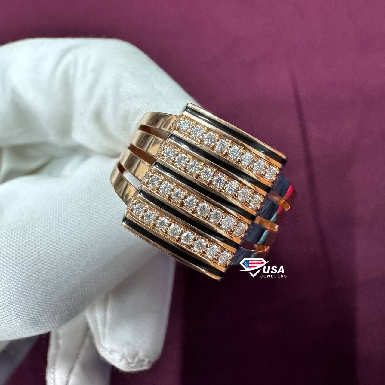 14KT Rose Gold Round Cut Lab Grown Diamond Engagement ring For Women