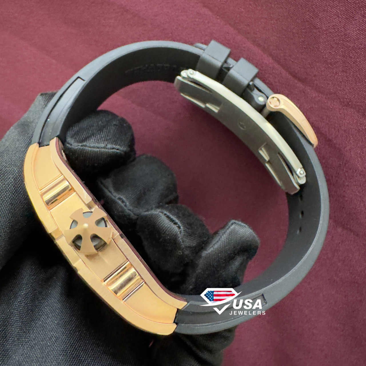 Rechard Mille Rose Gold Plain Bust Down Watch