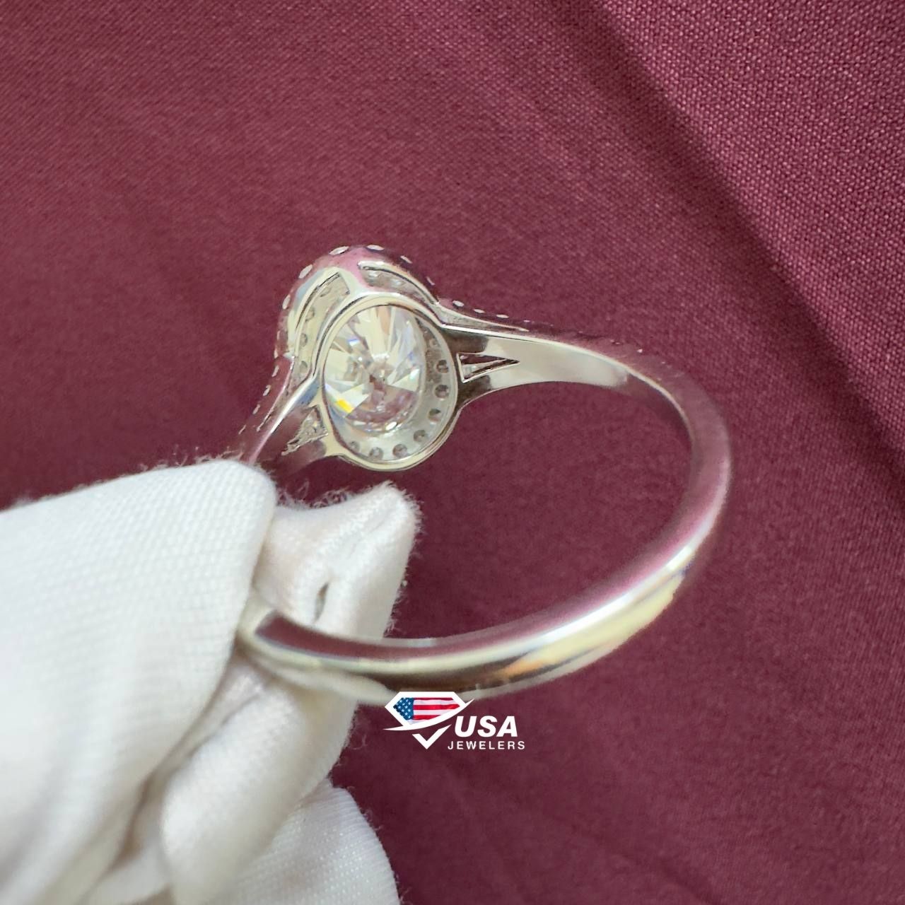 3.0CT E VS1 Lab Diamond halo Oval Cut Engagement Ring