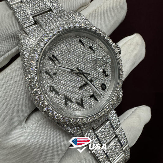 41MM VVS Lab Diamond Arabic dial Automatic Watch