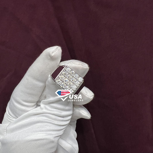 Moissanite Diamond Full Iced Out Men's Ring
