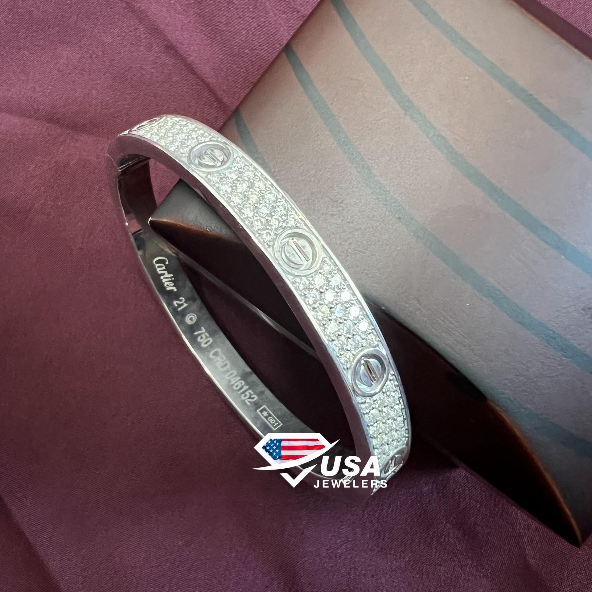 6Ctw VVS Moissanite Diamond Cartier Love Bracelet – USA JEWELLERS