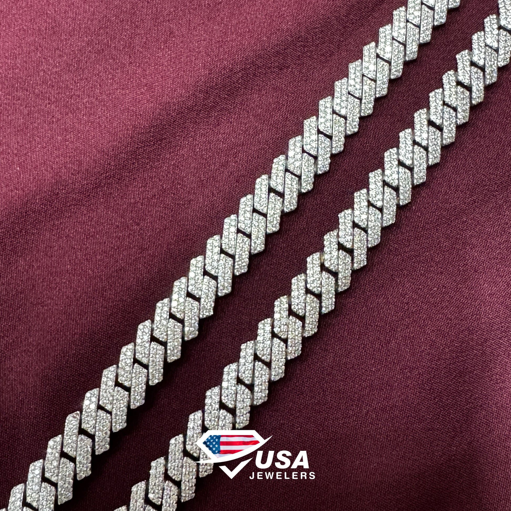 10mm VVS Lab Diamond Custom Lock Miami Cuban link Chain