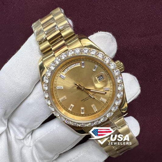 41MM Bezel and Dial Moissanite Diamond Watch