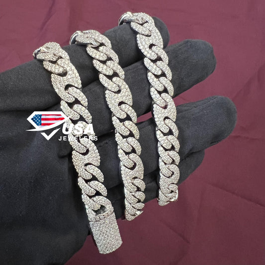 10MM VVS Lab Diamond Miami Cuban Link Chain