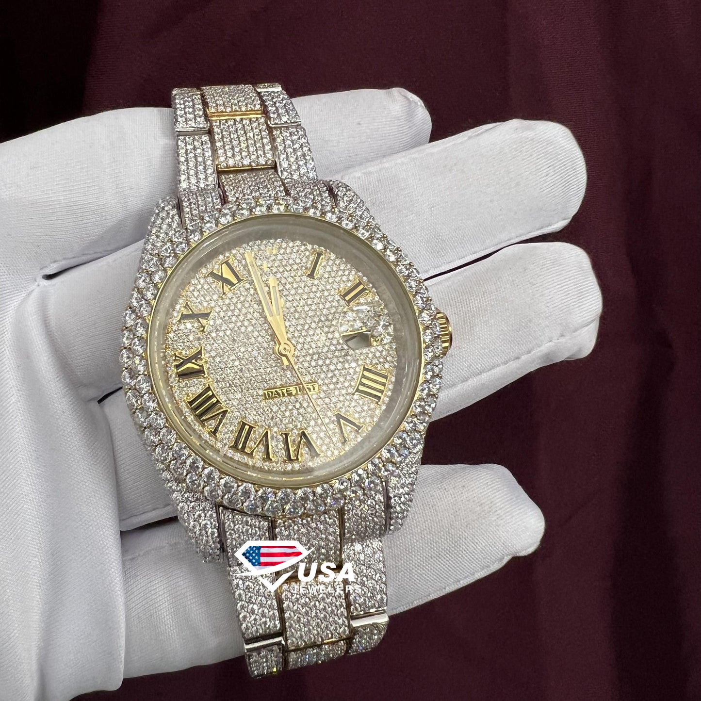 36MM VVS Moissanite Studded Women Watch