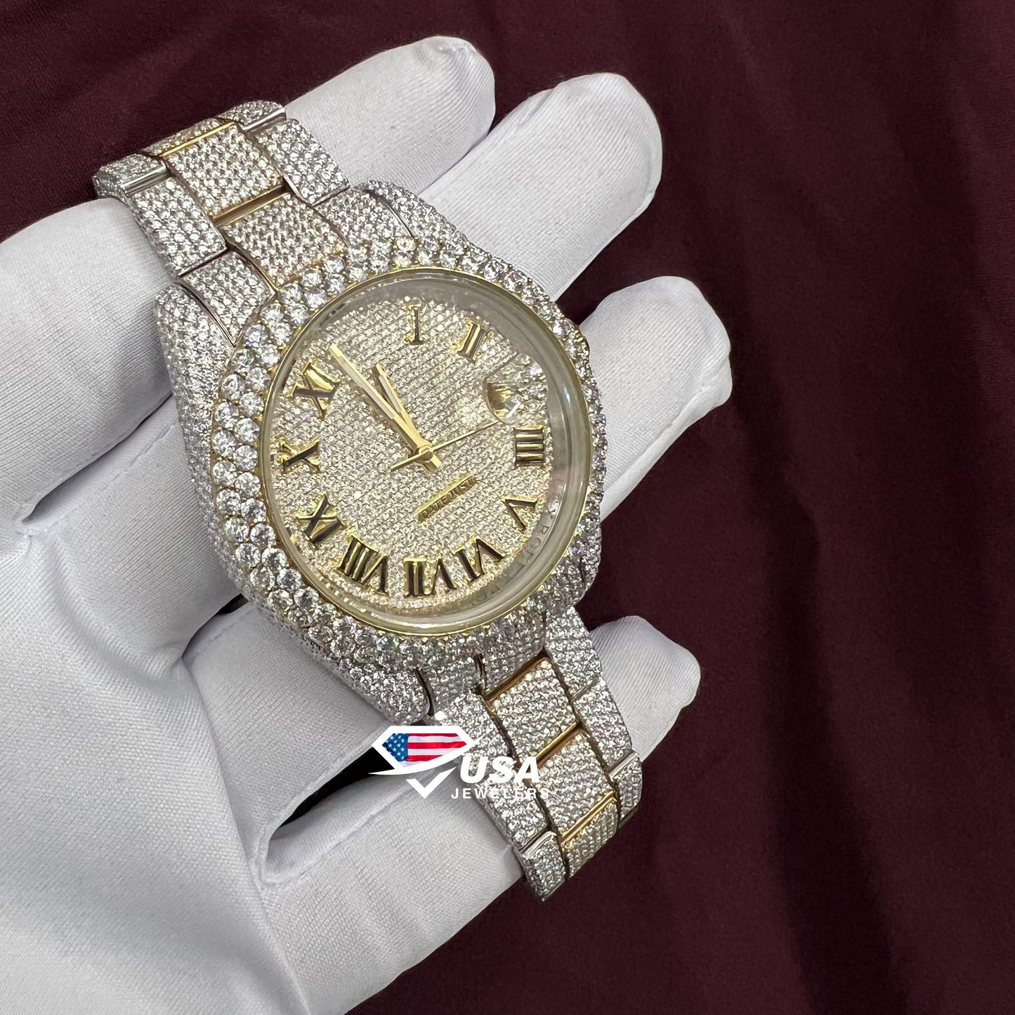 36MM VVS Moissanite Studded Women Watch