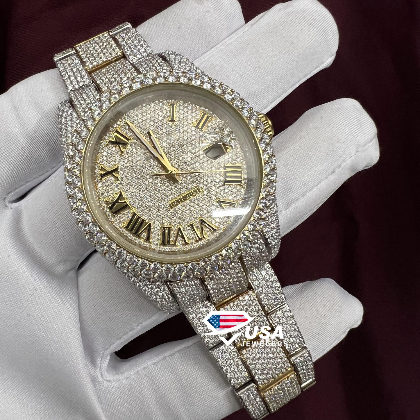 36MM VVS Moissanite Studded Women Watch