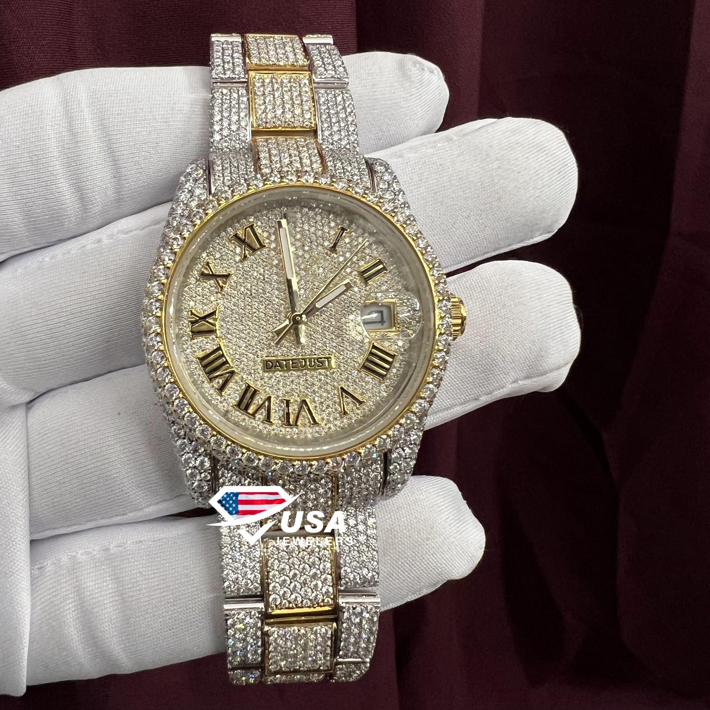 36MM VVS Moissanite Studded Women Watch