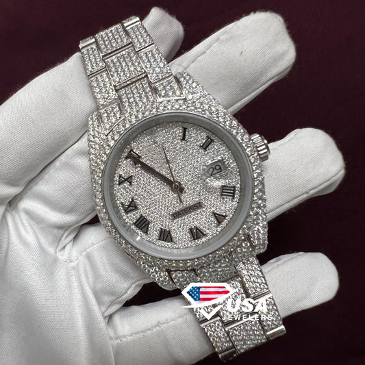 41MM VVS Moissanite Diamond Hip hop Watch