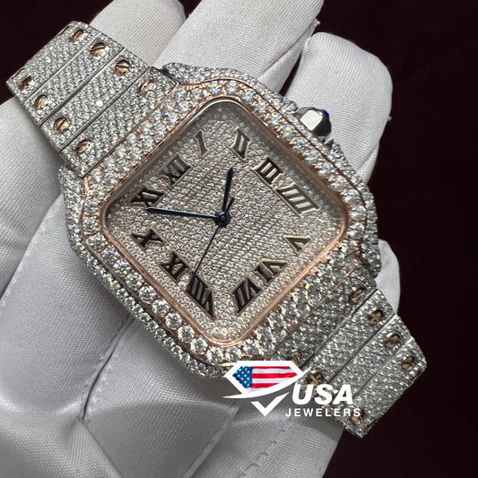 36mm Moissanite Diamond Hip Hop Watch