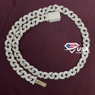 12 MM Lab  Diamond Ice Out FULL INFINITY Cuban Link Chain