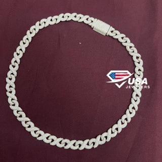 12 MM Lab  Diamond Ice Out FULL INFINITY Cuban Link Chain