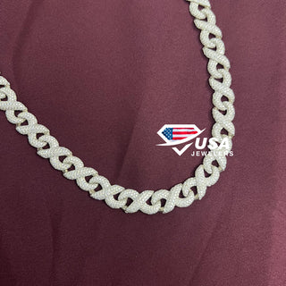 12 MM Lab  Diamond Ice Out FULL INFINITY Cuban Link Chain