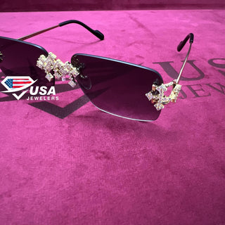 VVS Moissanite Diamond Unisex Iced out SunGlasses for Men/women