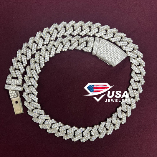 16 MM VVS Lab Diamond Cuban Link Chain