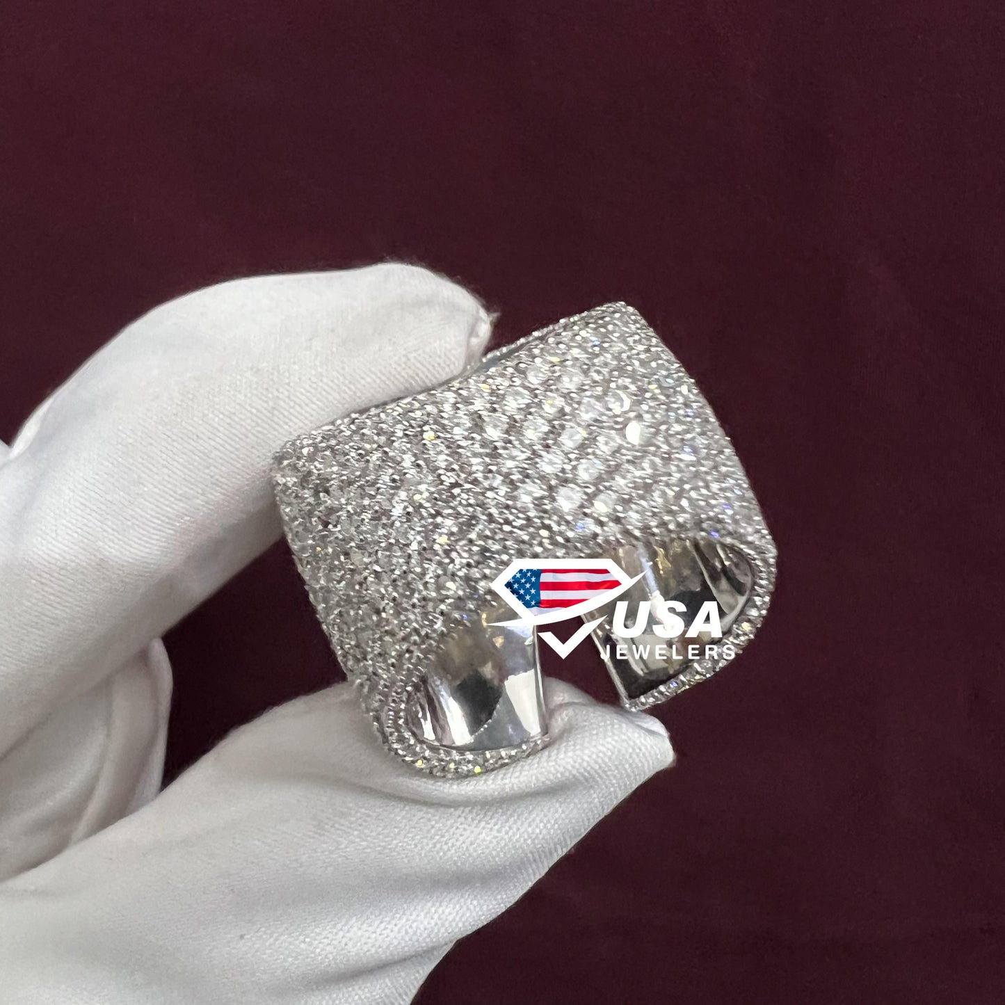 Moissanite Diamond Full Iced Out Custom Letter Men's Ring