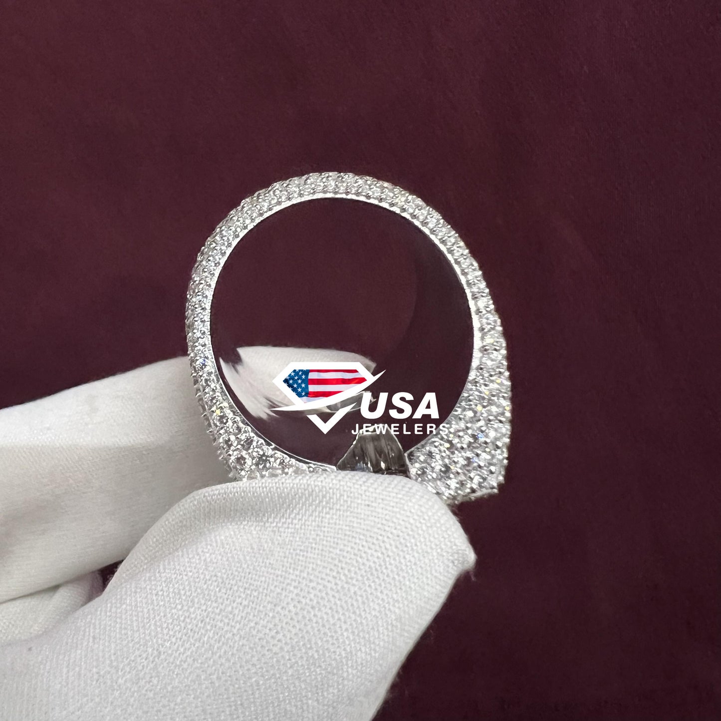 Moissanite Diamond Full Iced Out Custom Letter Men's Ring