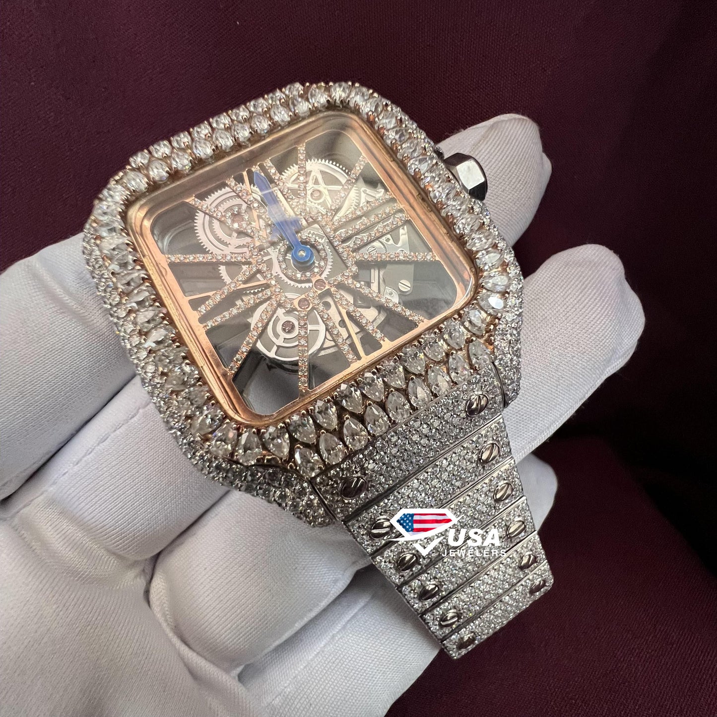 41MM VVS Moissanite Diamond Hiphop Watch