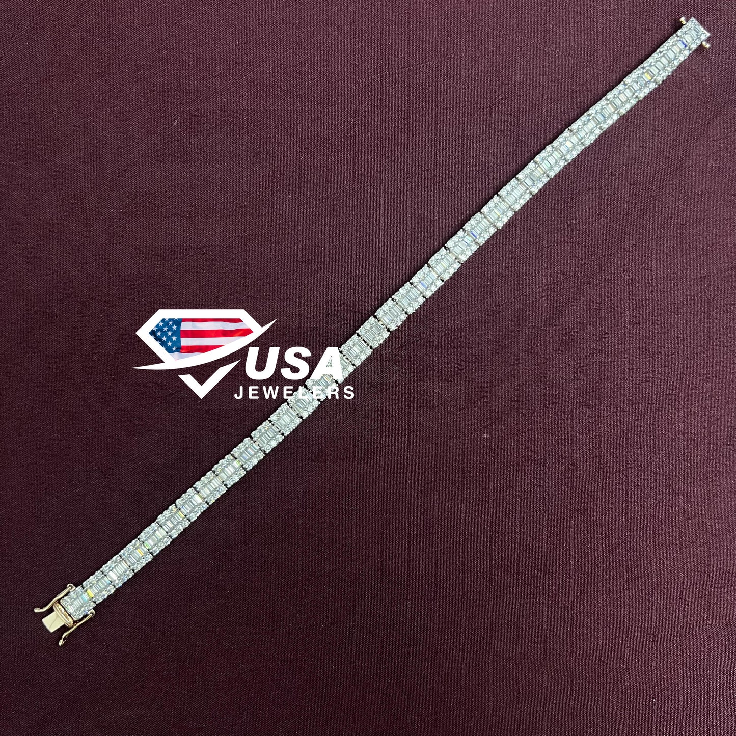 6mm Lab Diamond 18K Rose Gold Tennis Bracelet For Unisex