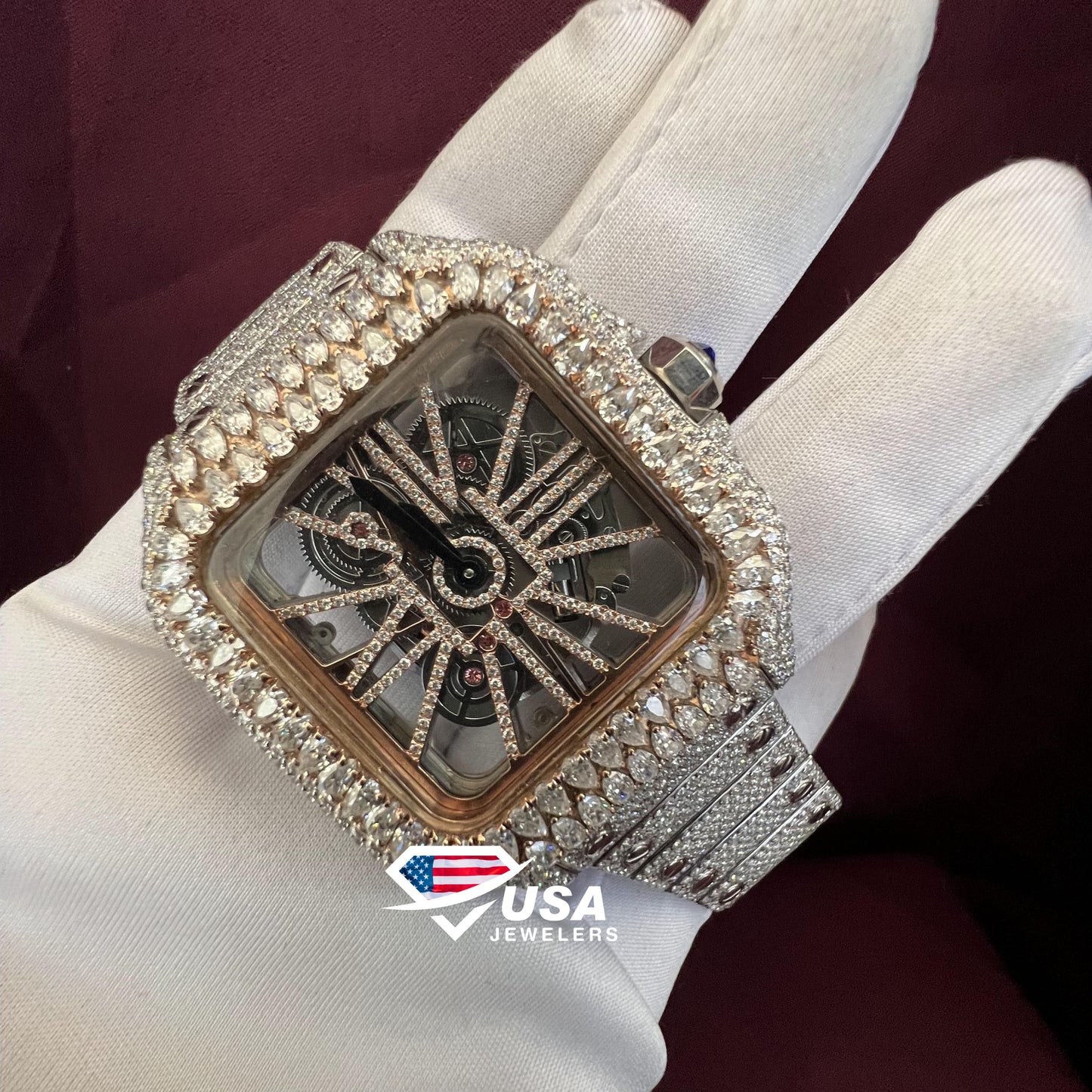 41MM VVS Moissanite Diamond Hiphop Watch