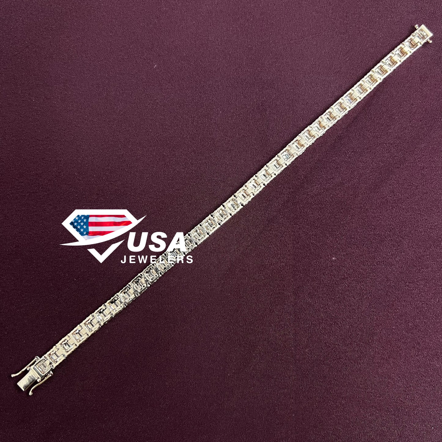 6mm Lab Diamond 18K Rose Gold Tennis Bracelet For Unisex