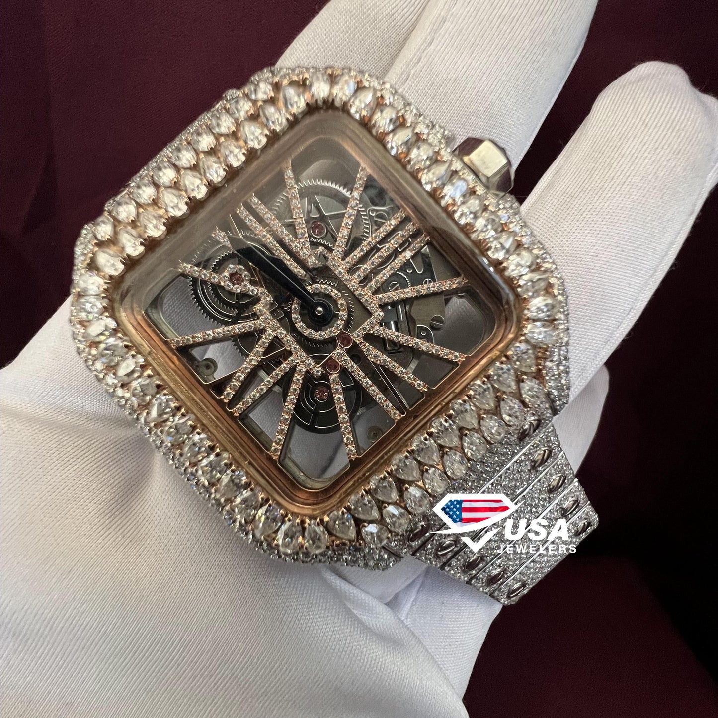 41MM VVS Moissanite Diamond Hiphop Watch