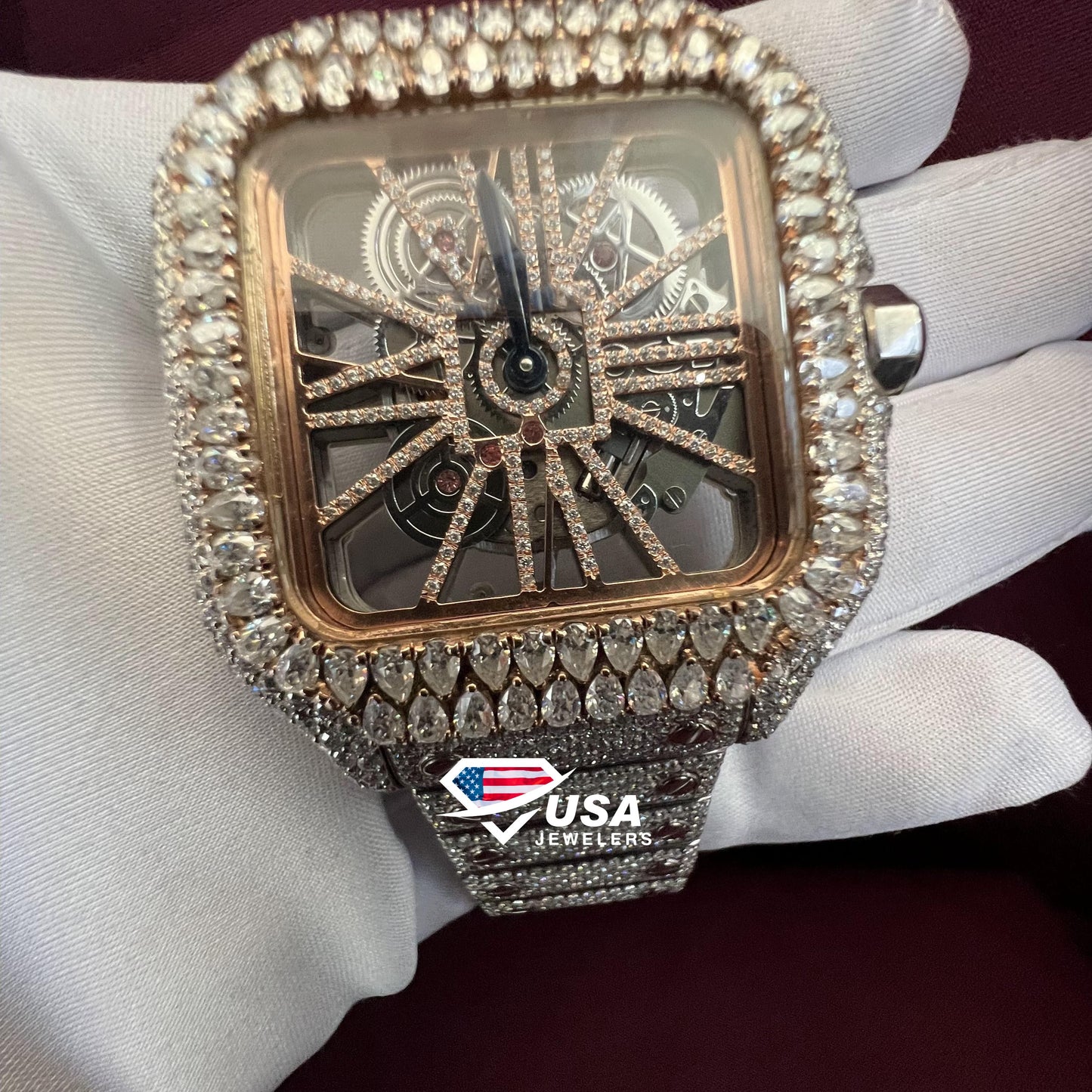 41MM VVS Moissanite Diamond Hiphop Watch