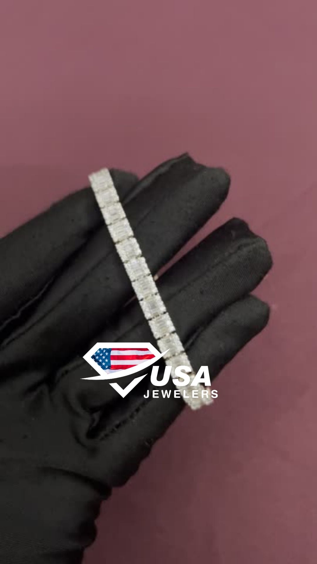6mm Lab Diamond 18K Rose Gold Tennis Bracelet For Unisex
