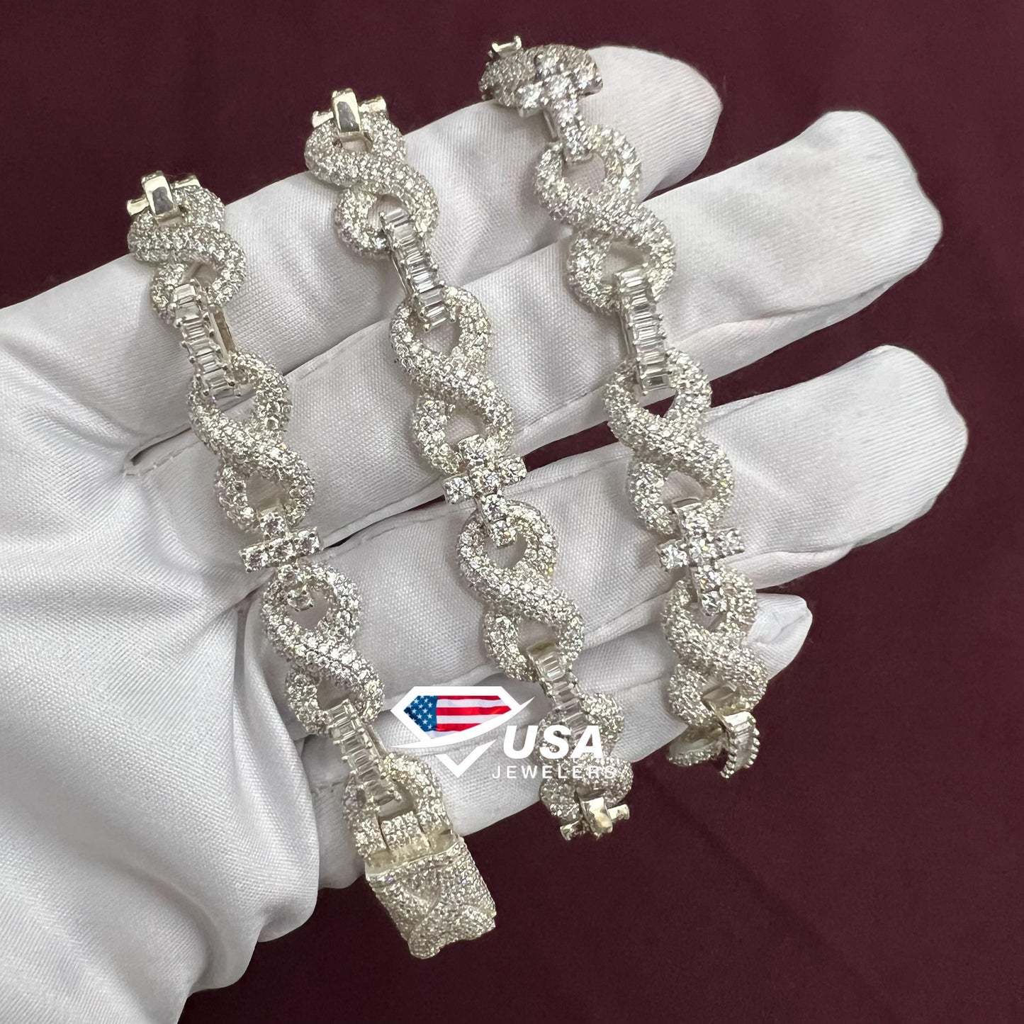 10MM VVS Lab Diamond Infinity And Cross Cuban Chain
