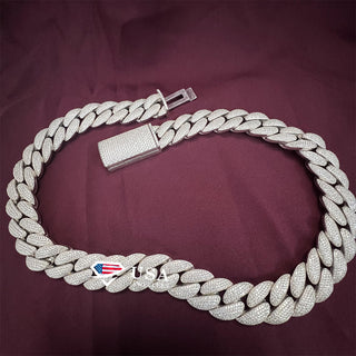 20 MM Lab Diamond Hip Hop Miami Cuban Link Chain