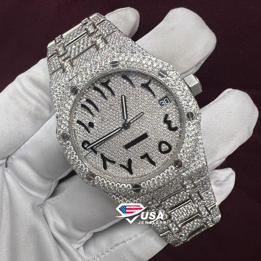 41MM VVS Moissanite Fully Iced Out Diamond Watch