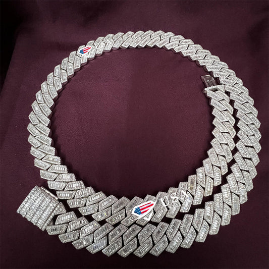 15MM VVS Lab Diamond Hip Hop Miami Cuban Necklace