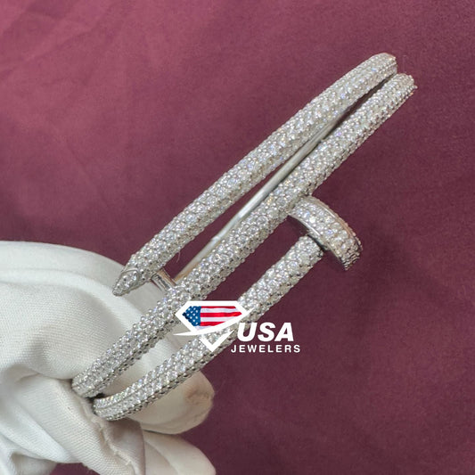 18K White Gold  bracelet , Classic Diamond bracelet for Women