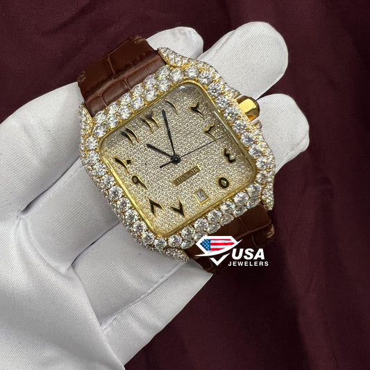 41MM Vvs Moissanite Diamond Men's Wrist Watch