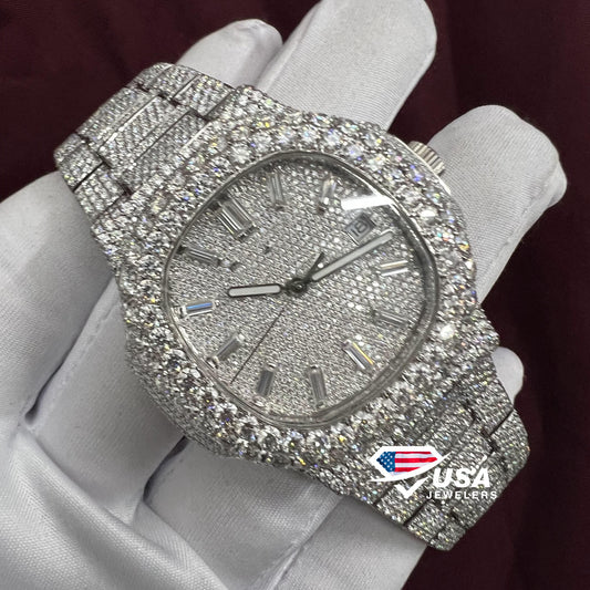 41MM VVS Moissanite Diamond Automatic Watch