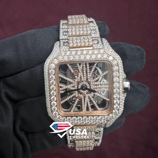 41MM VVS1 D Color Moissanites Bussdown Watch